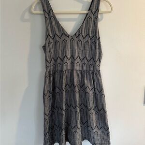 Lucky Brand Gray Sleeveless V-Neck Dress